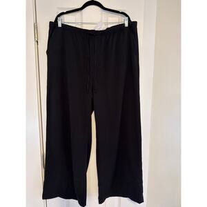 American Eagle NWT Black Wide Leg Lounge Pants Size XL Drawstring Comfy Casual